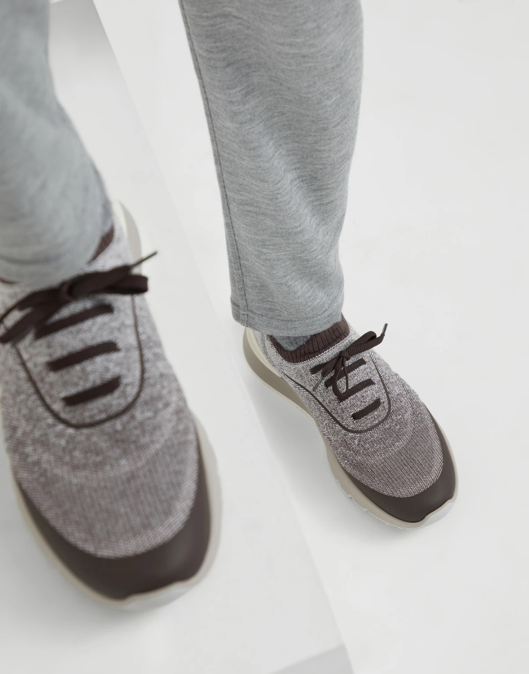 Brunello Cucinelli 니트 스니커즈