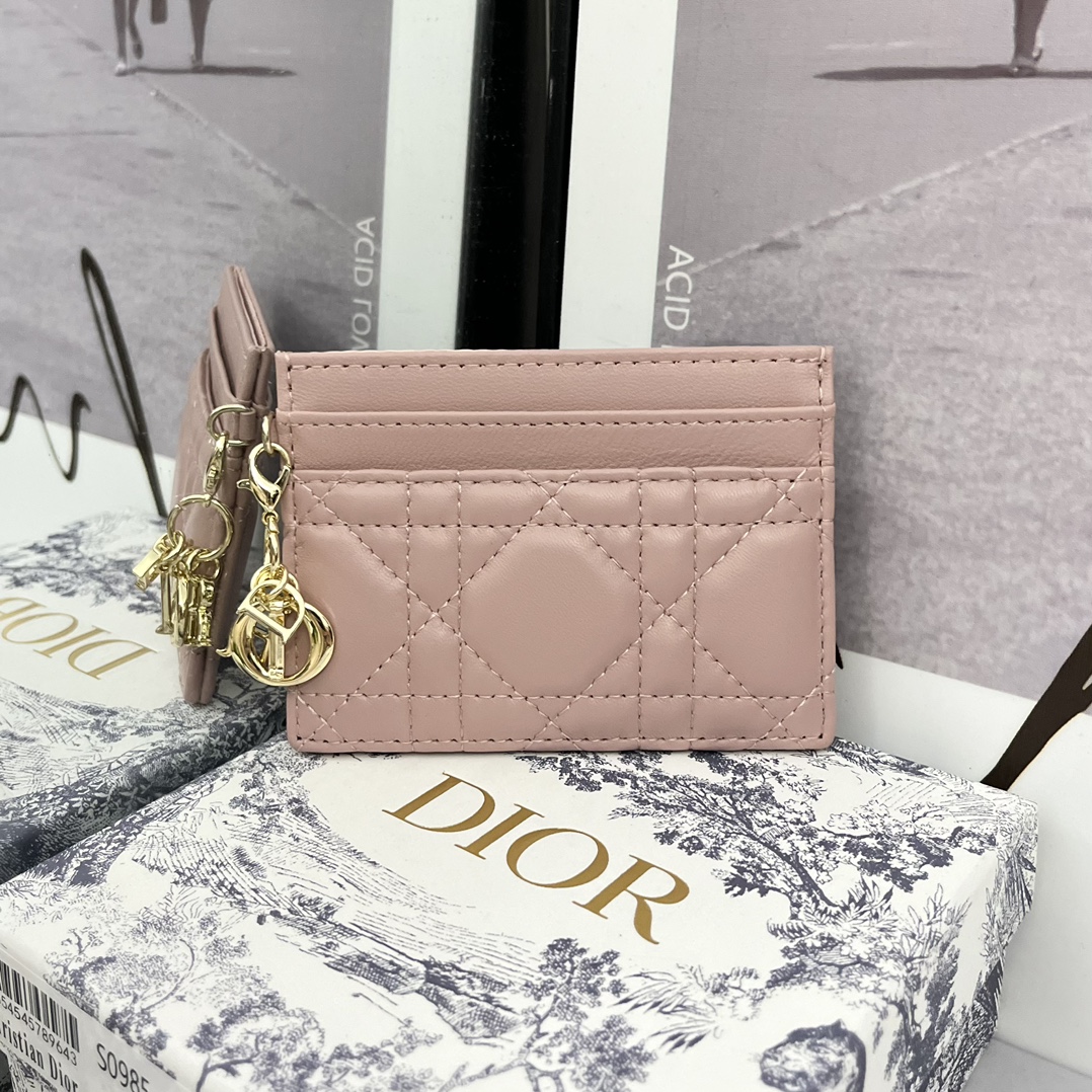 Lady Dior Freesia 카드 지갑